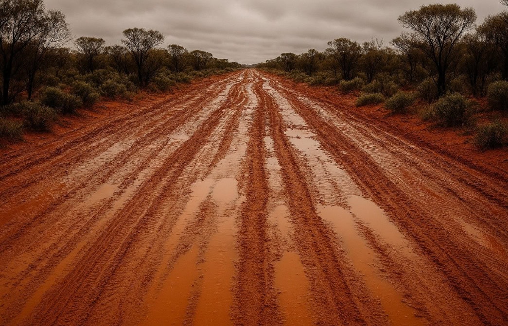 Driving on Slick Muddy Terrain